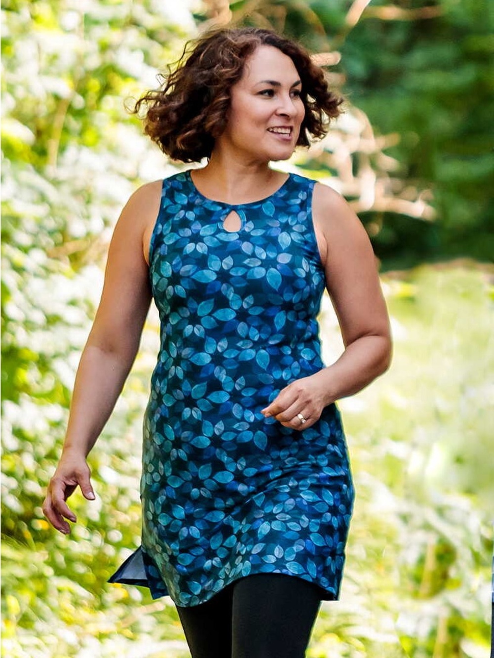 nuu muu Women’s Dusk Ruu-Muu Sleeveless Dress Keyhole Neckline in Blue L